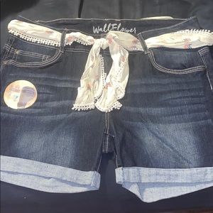 Wallflower denim shorts